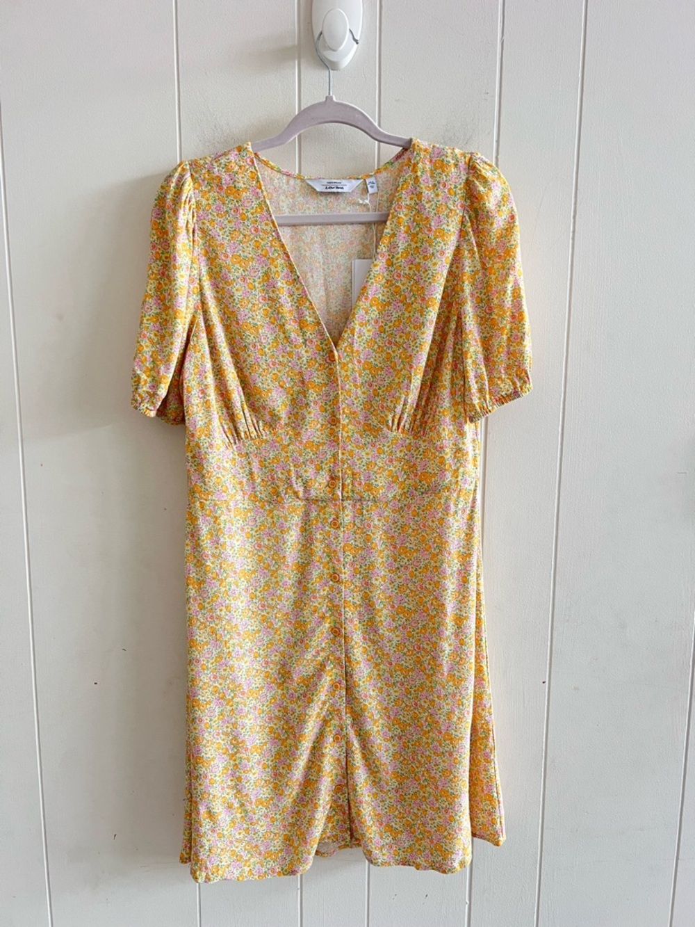 & Other Stories Paris Atelier Floral Button Front Mini Dress NWT